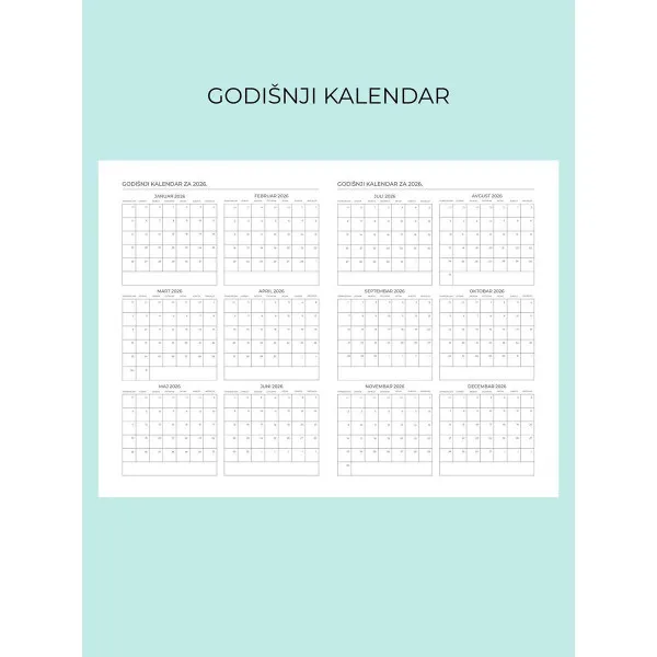 PLANER ROZE BIJELI MODA I TAKO TO 