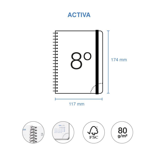 PLANER ACTIVA W/V COLL.PINK 26_27 