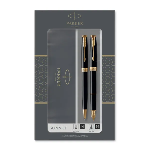 SET PARKER SONNET DUO (FP+BP) CRNO GT 