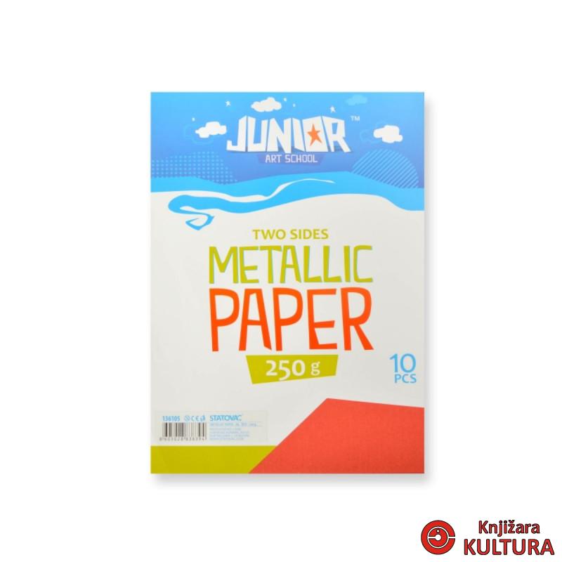 PAPIR METALIC A4 RED 250g 