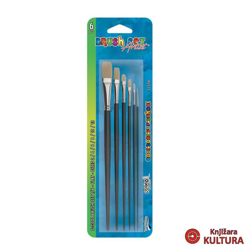 SET ČETKICA S-COOL ZA TEMPERE 1/6 