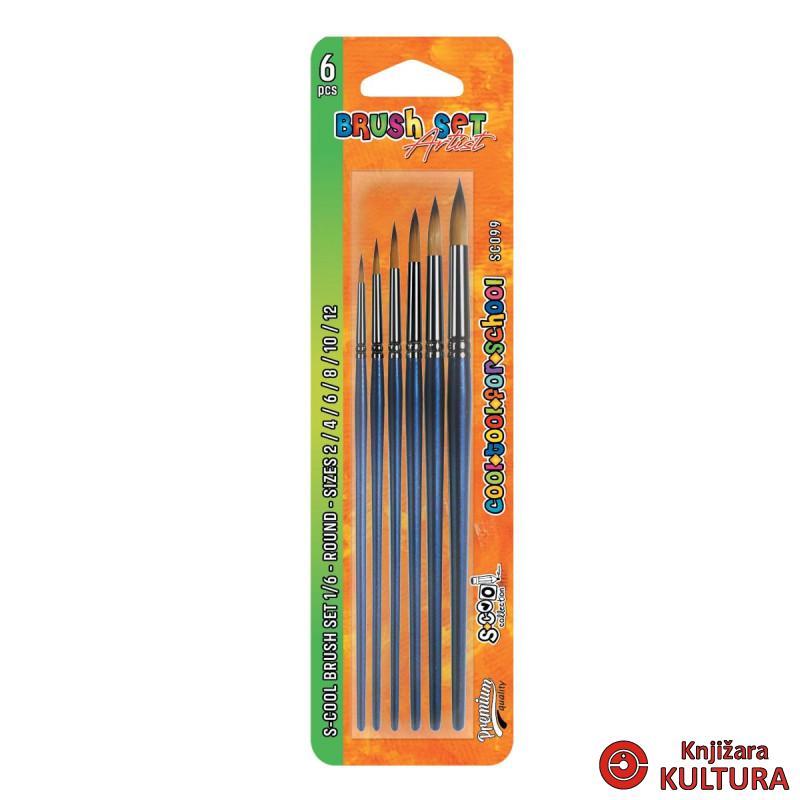 SET ČETKICA S-COOL ZA AKVAREL 1/6 