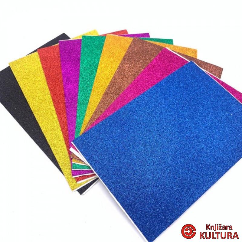 PAPIR GLITER A4 CRVENI 250g 