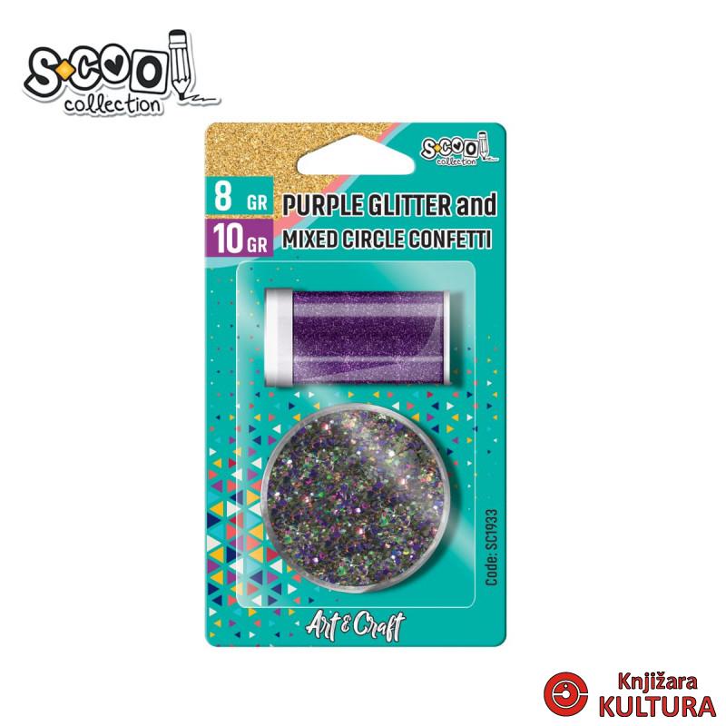KRAFT S-COOL GLITER LJUBIČ.+KONFETE SC1933 