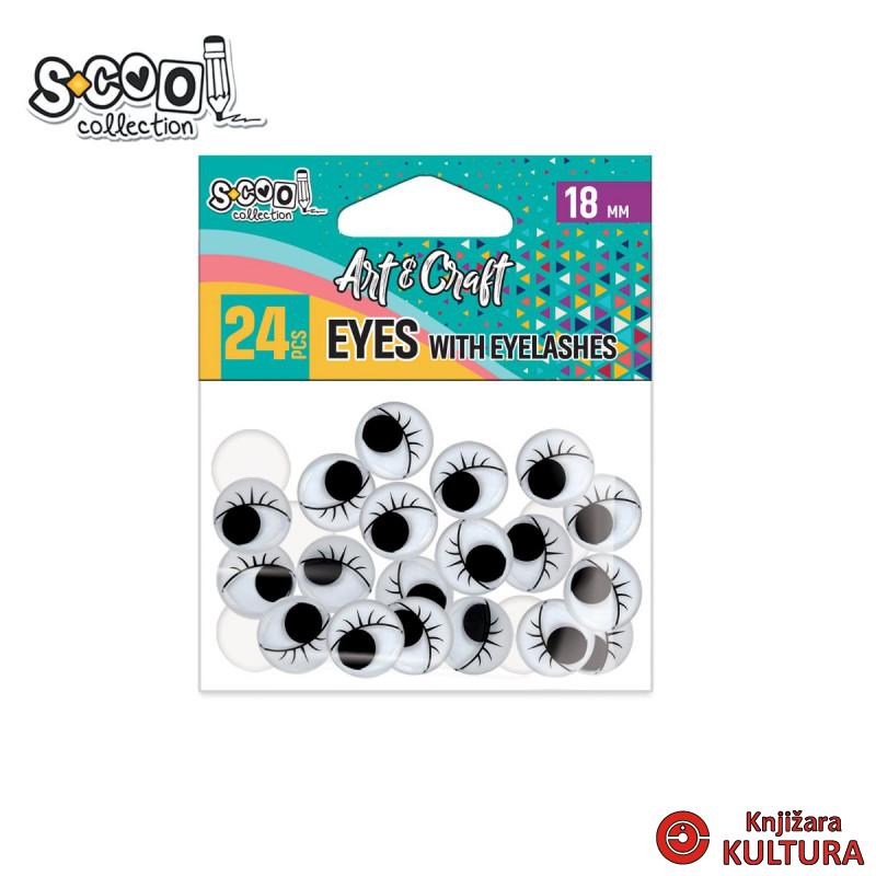 KRAFT S-COOL OČI SA TREPAVICAMA 18mm 1/24 SC2028 