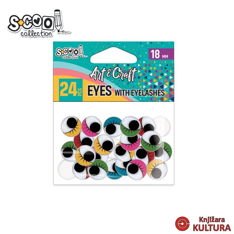 KRAFT S-COOL OČI SA TREPAV.MIX BOJA 18mm 1/24 SC2032 