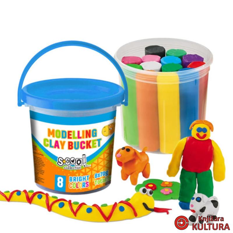 PLASTELIN BUCKET 8*70GR 
