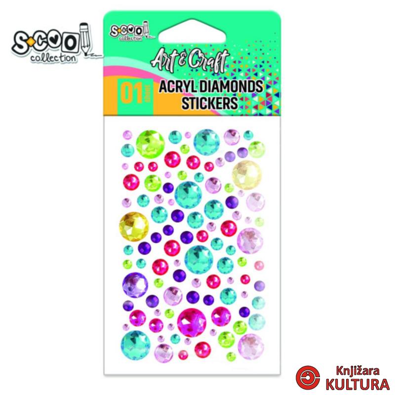 KRAFT UKRASNI STIKER ACRYL DIAMONDS sc2411 