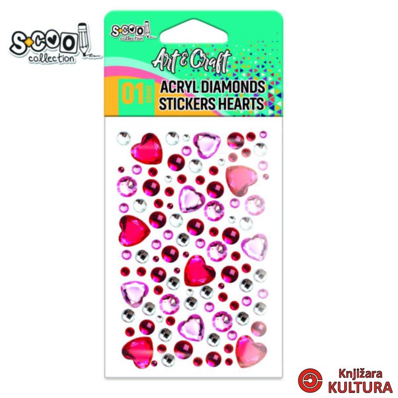KRAFT UKRASNI STIKER ACRYL DIAMONDS sc2412 