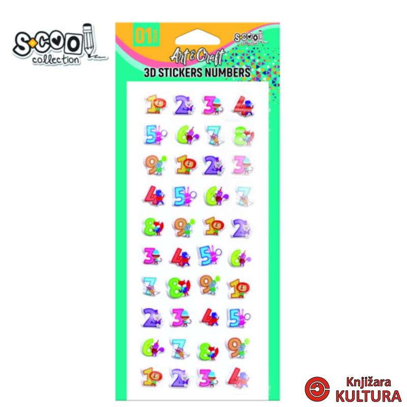 KRAFT UKRASNI STIKER 3D BROJEVI SC2415 