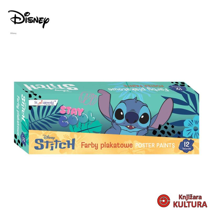 BOJA ZA CRTANJE PRSTIMA STAY COOL STITCH 12PCS SET 240ML 86429 