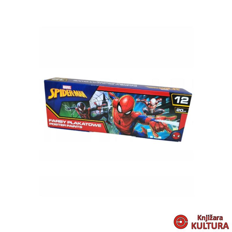 BOJA ZA CRTANJE PRSTIMA STAY COOL SPIDERMAN 12PCS SET 240ML 52141 