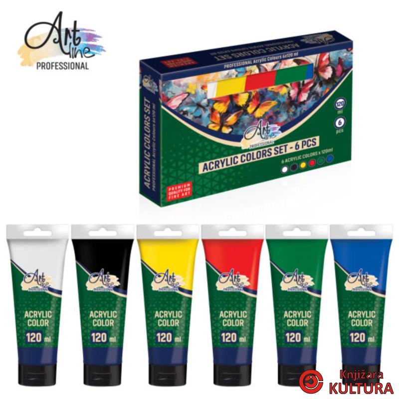 AKRILNE BOJE SET 6*120ML ART075 