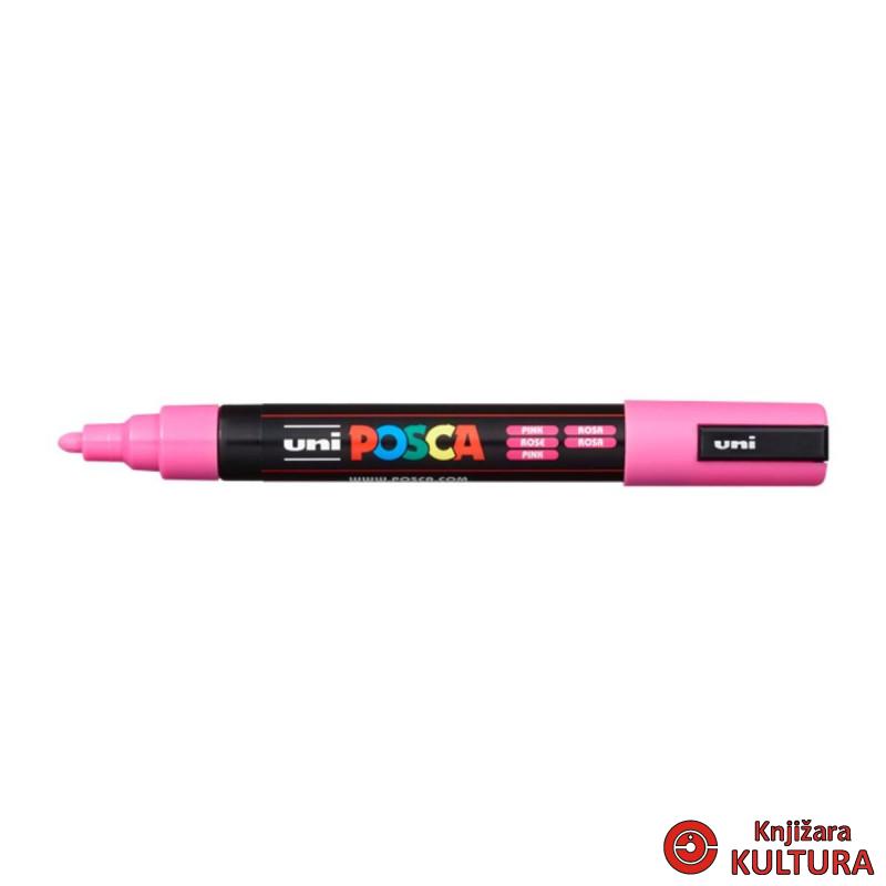 MARKER UNI PC-5M POSCA FLUOR ROZI 