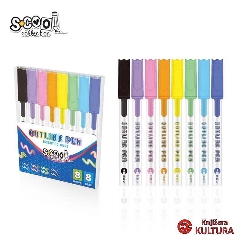 MARKER SET OUTLINER GEL PEN 1/8 SC3012 