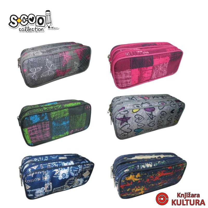 PERNICA CLASSIC 2 ZIPS 20.5*6.5*9.0CM MIX 6 DESIGNS 