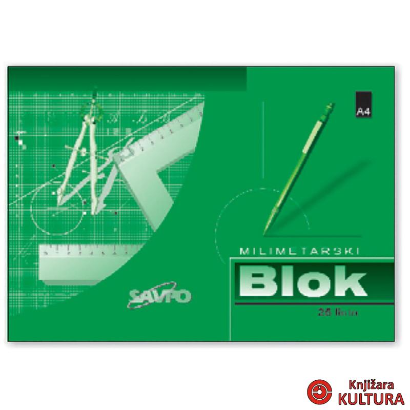MILIMETARSKI BLOK A4 25L - SAVPO 