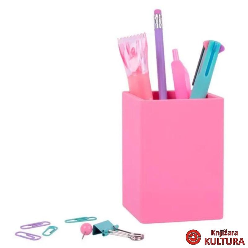 ČAŠA ZA OLOVKE SILIKONSKA NORDIK PINK 