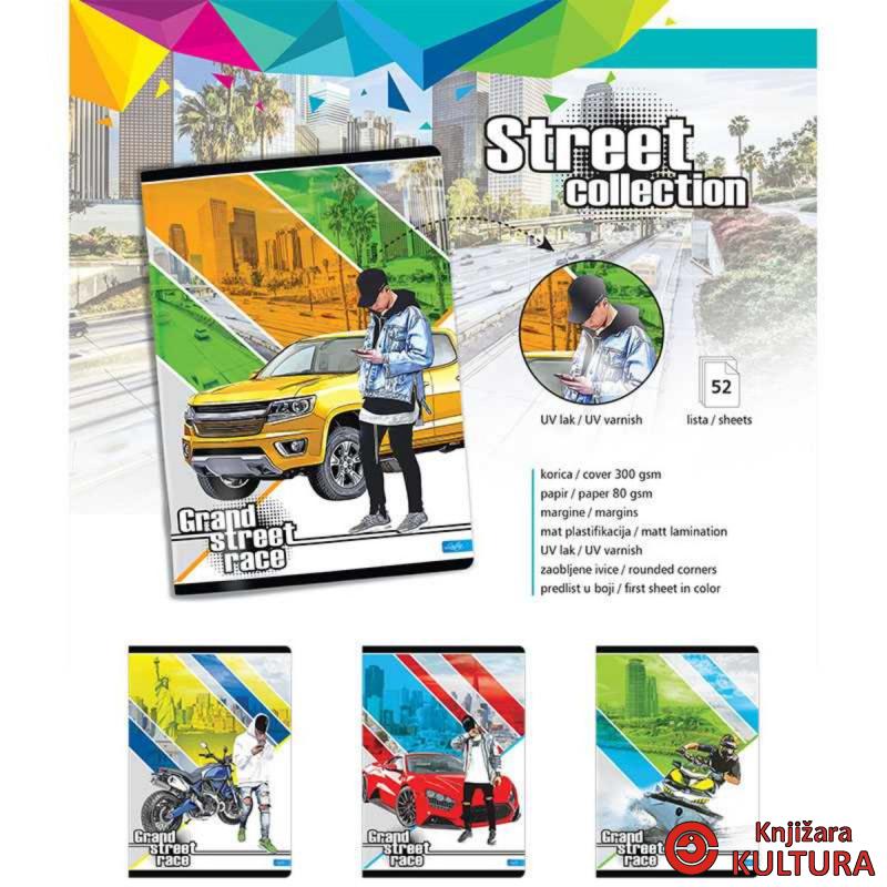 SVESKA A5 MP STREET KARO 