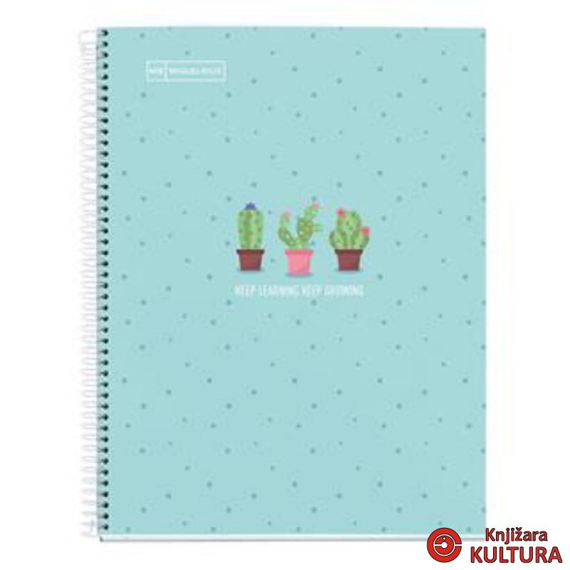 SVESKA A5 80 SQU. 90G CACTUS BLUE 