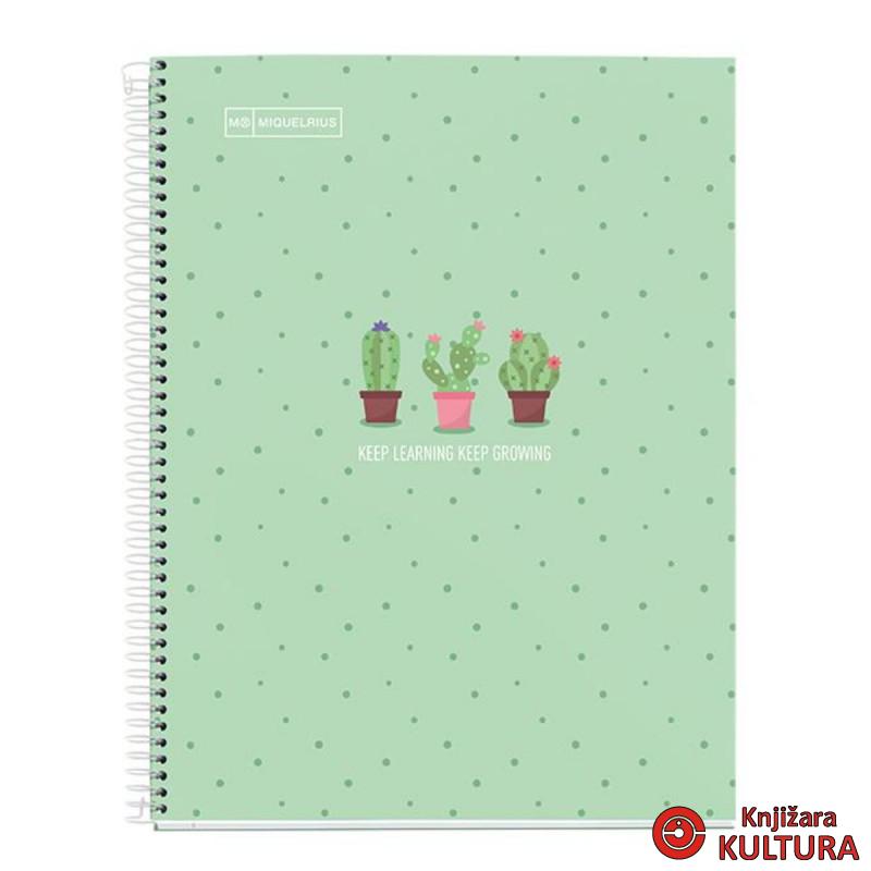 SVESKA A5 80 SQU. 90G CACTUS MINT 
