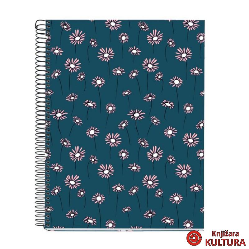 SVESKA A4 120 SQU BLUE DAISIES 46816MR 