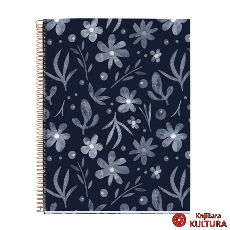 SVESKA A4 120 HOR DARK GARDEN MIDNIGHT 46913MR 