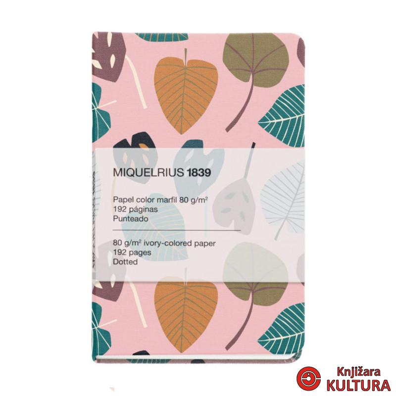 NOTES DOTS PINK AUTUMN LEAVES 