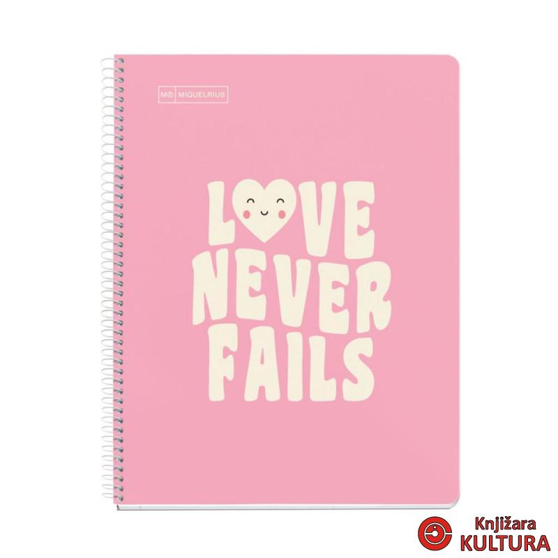 SVESKA A4 80 HOR 90G MESSAGES PINK 