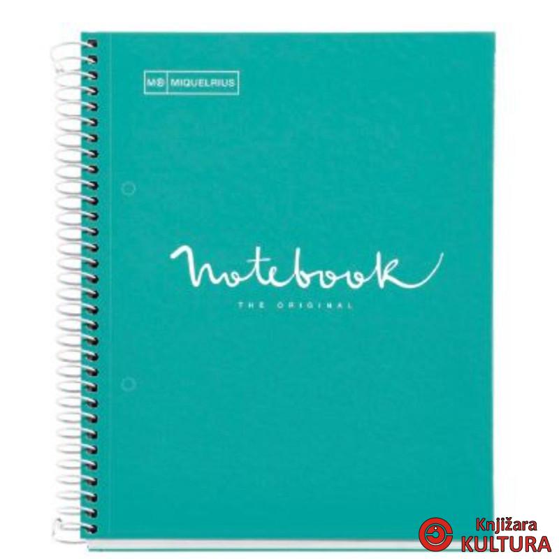 SVESKA A5 80 SQU. 90G EMOTIONS TURQUOISE 