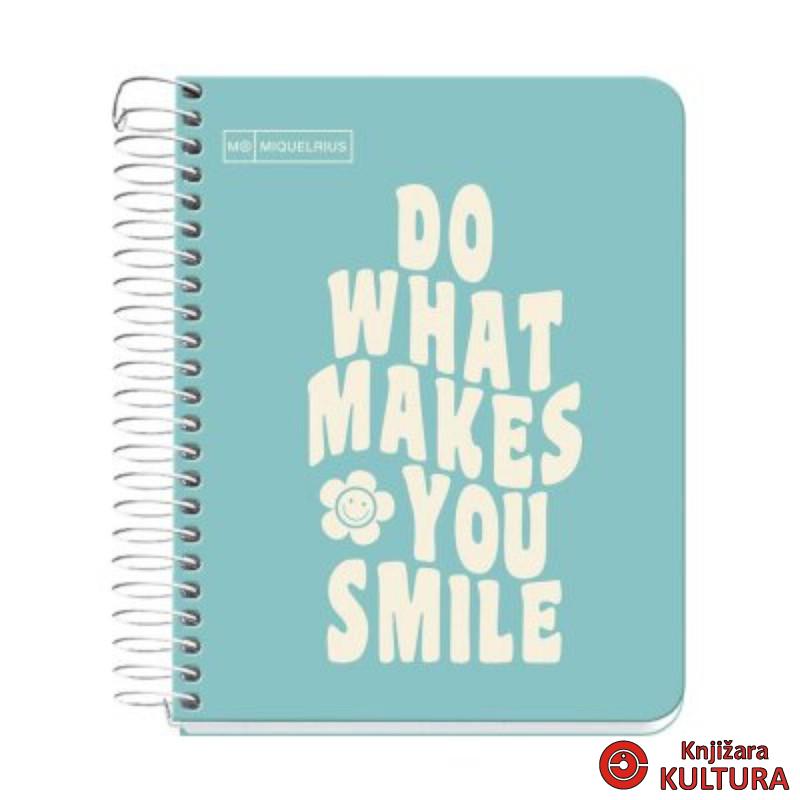 SVESKA A6 100 HOR 90G MESSAGES SKY BLUE 