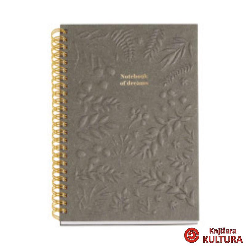 SVESKA A5 RULED ENGRAVED BR. BLOOM 