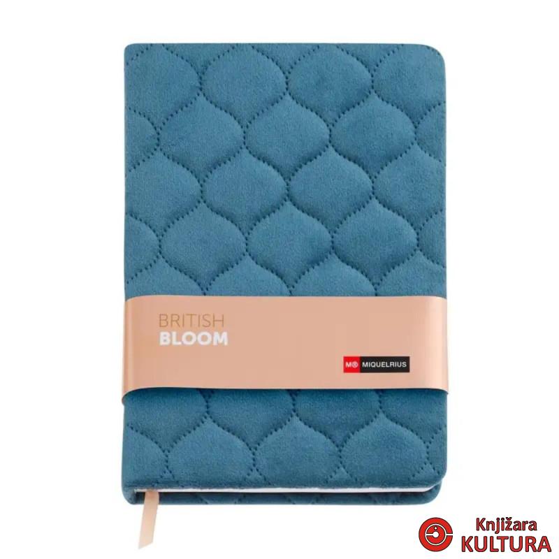 SVESKA A5 DOTTED VELVET BLUE BR.BLOOM 