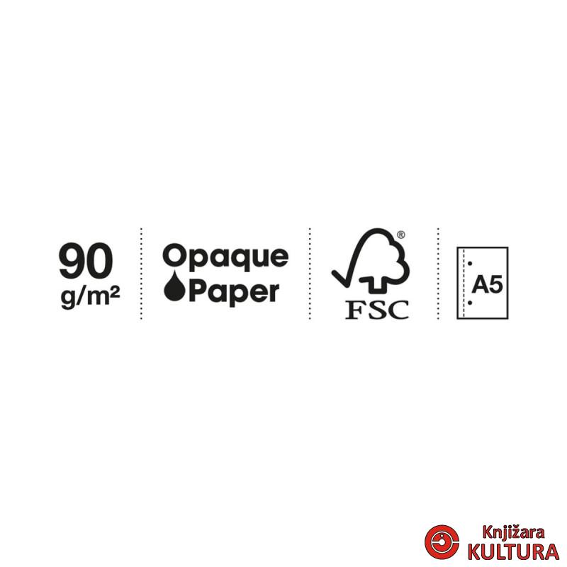 SVESKA A5 100 SQU 90G MESSAGES TURQUOISE 