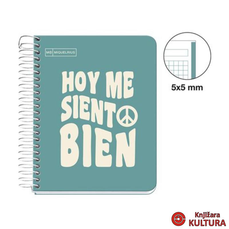 SVESKA A6 100 SQU 90G MESSAGES TURQUOISE 