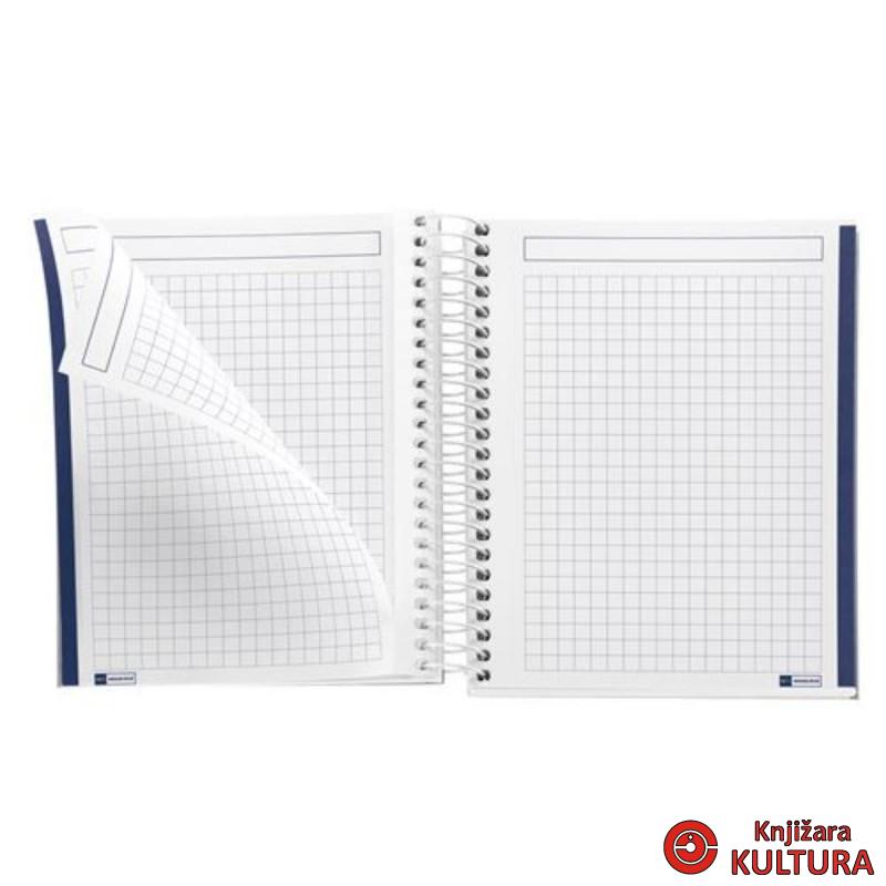 SVESKA A6 100 SQU 90G MESSAGES NAVY 