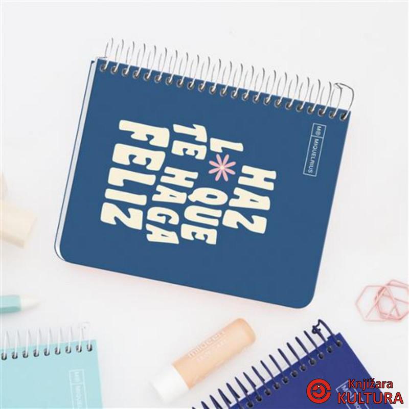 SVESKA A6 100 SQU 90G MESSAGES NAVY 