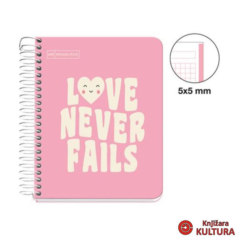 SVESKA A6 100 SQU 90G MESSAGES PINK 