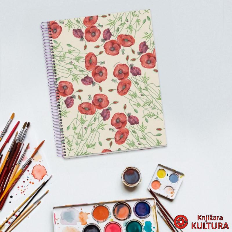 SVESKA A4 80 HOR 90 ENTREDOS PAPAVER RHOEDA 