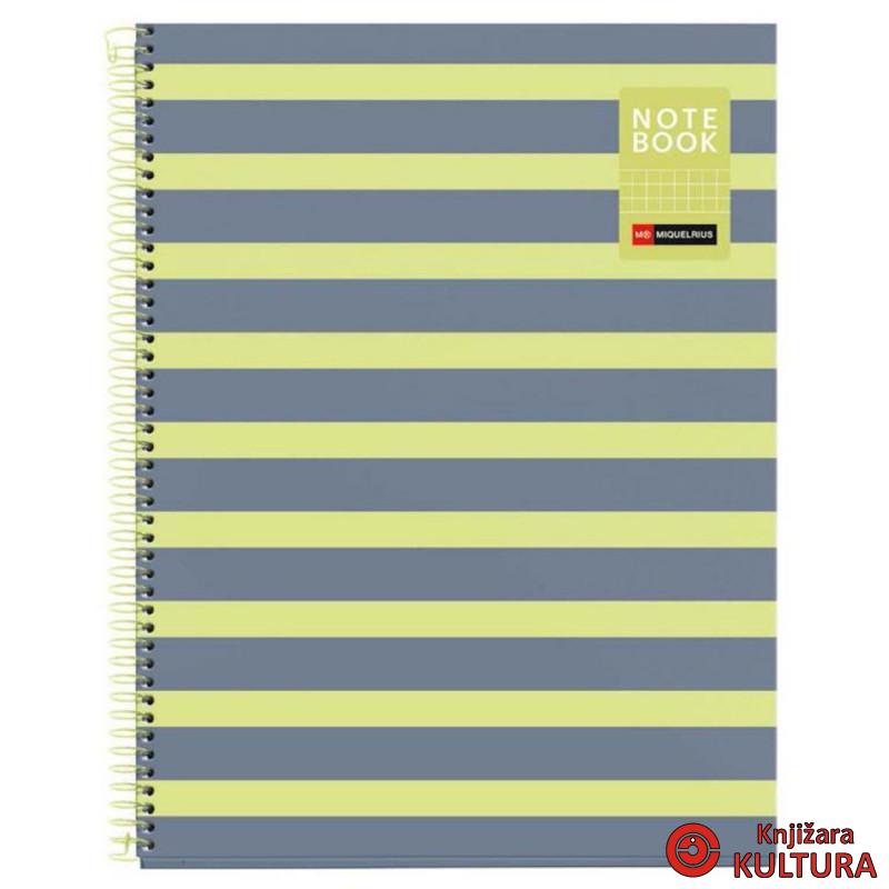 SVESKA A4 80 HOR BETWEEN THE LINES LEMON 