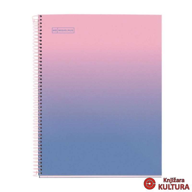 SVESKA A4 80 SQU 90G GRADIENT ROSA 