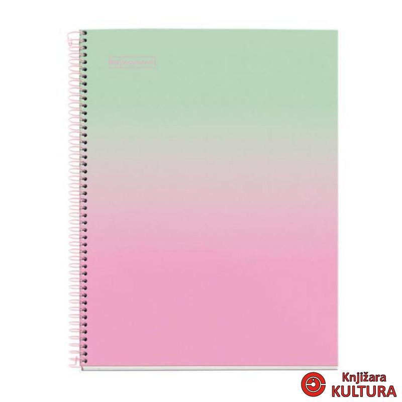 SVESKA A4 80 SQU 90G GRADIENT ROSA 
