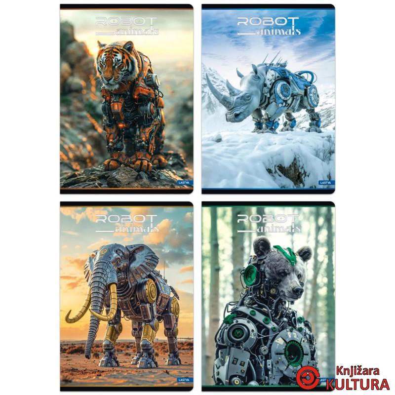 SVESKA A4 MP ROBOT ANIMALS KARO 