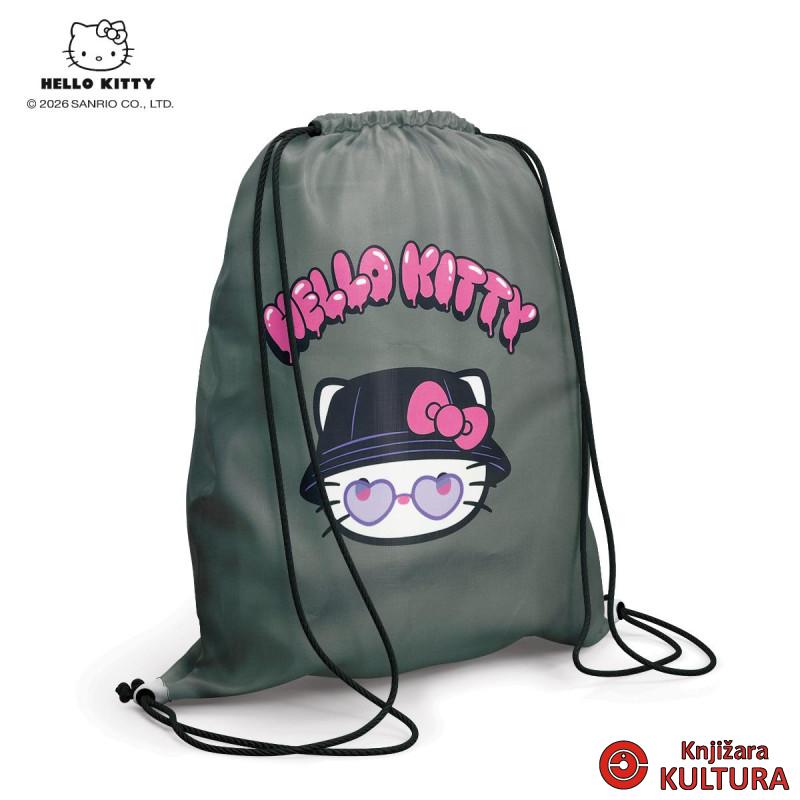 TORBA ZA PATIKE HELLO KITTY GREY 34*40CM 2787 