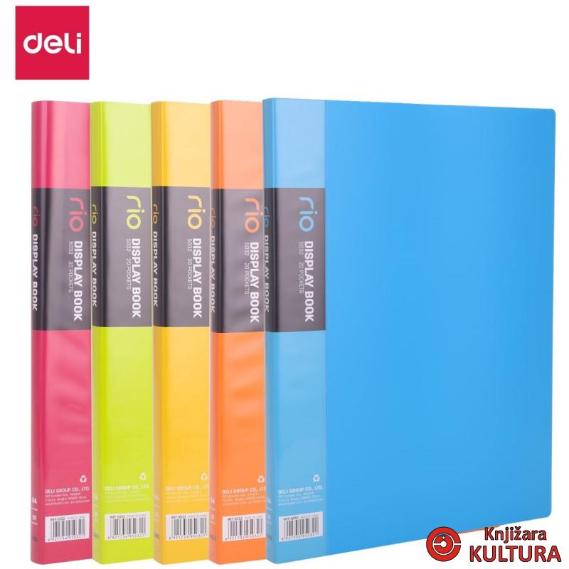 FASCIKLA DELI DISPLAY - CLEAR BOOK NEON 20 lis. E5032 