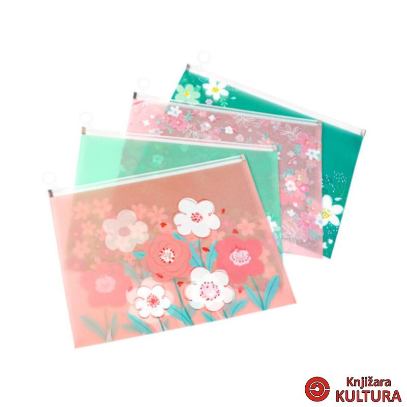 FASCIKLA A4 SA ZIPOM GARDEN 33x24CM OF559 