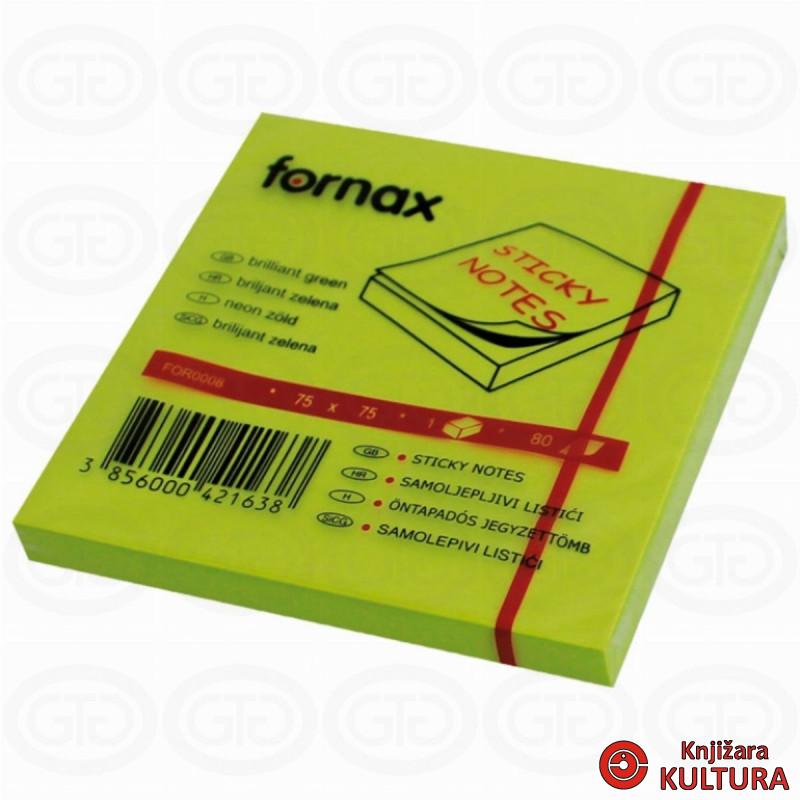 POST IT BLOK 75X75 80L NEON Z 