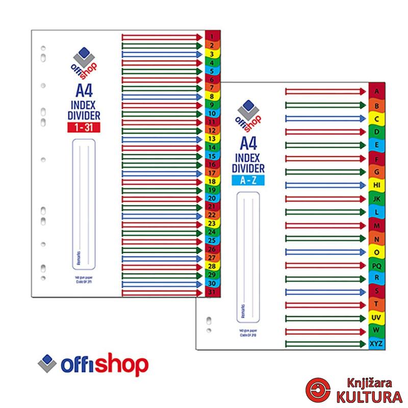 INDEX KARTON A-Z OF310 