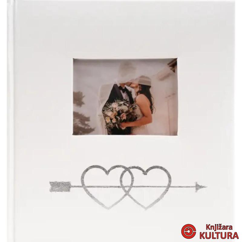 FOTO ALBUM B-4650SW 2HEARTS 1 SILVER 10*15 