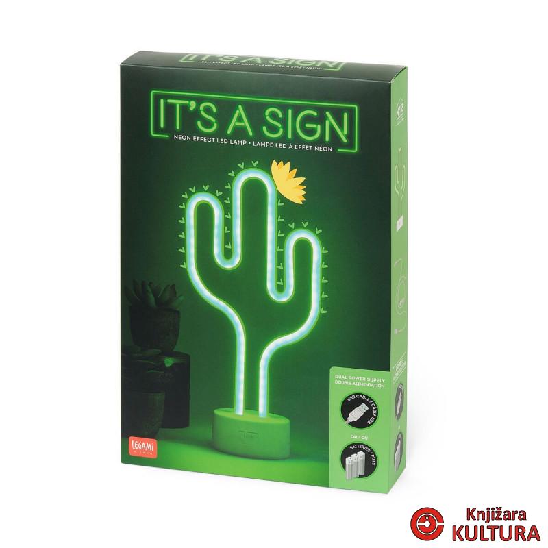 LAMPA LED NEON - IT'S A SIGN - CACTUS 